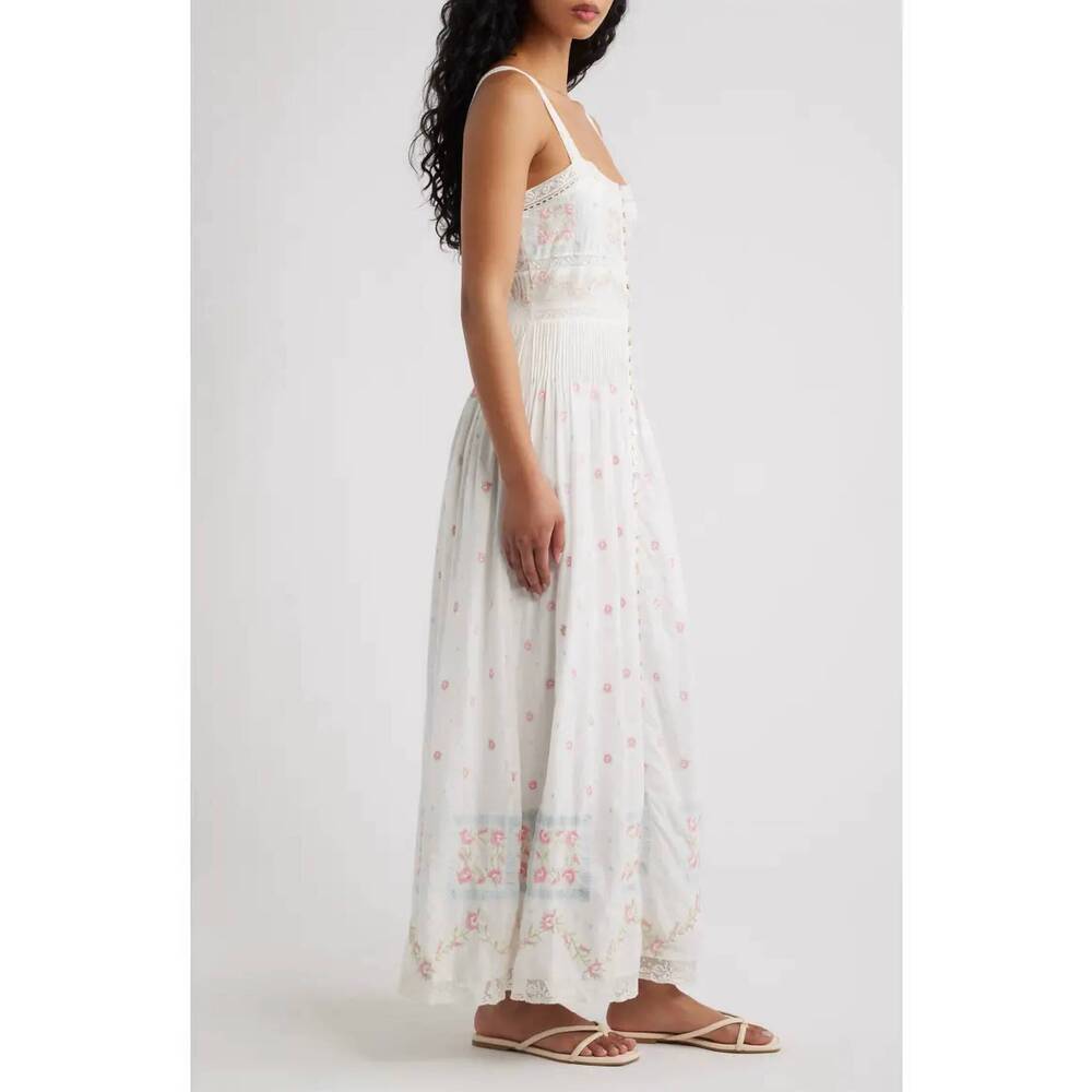 NEW LOVESHACKFANCY cerys maxi dress in optic white - Picture 4 of 5